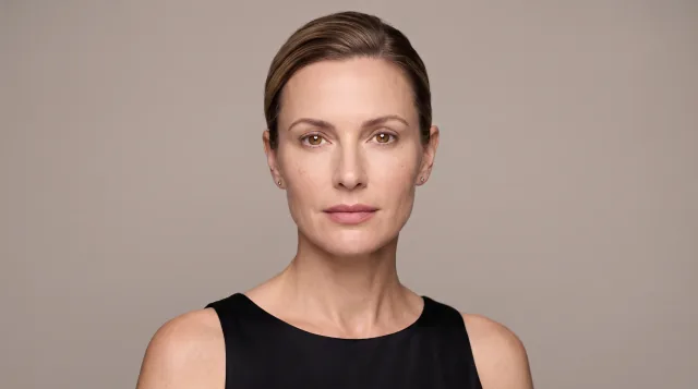 A portrait in natural makeup.